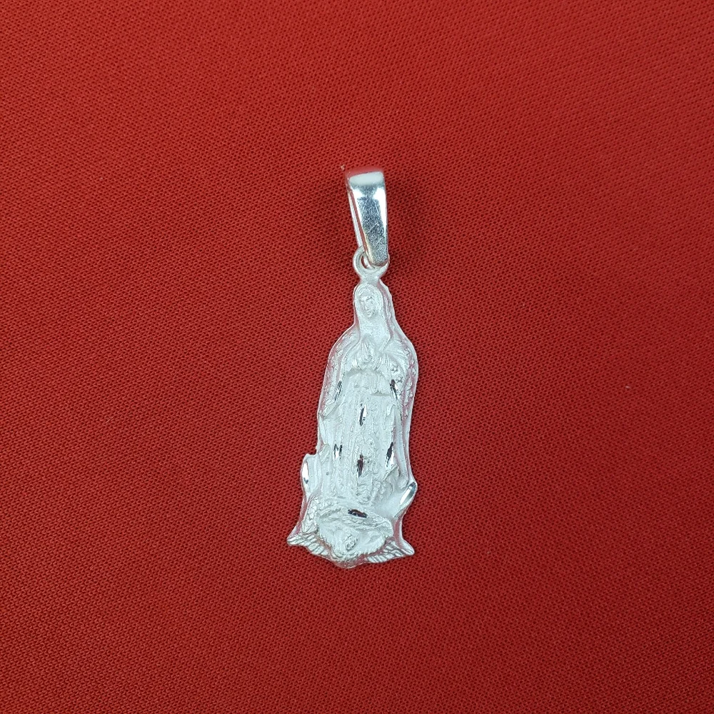 925 sterling silver virgin Mary pendant/ virgen de‎ Guadalupe de plata fina 925